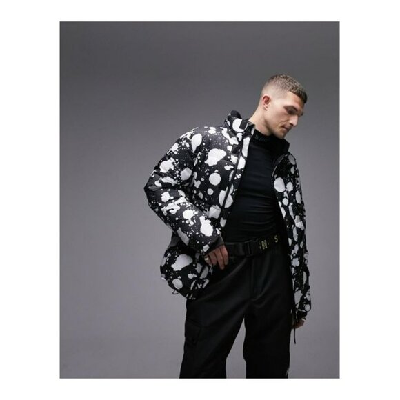 218. Topman Sno Mens Jacket Black Large - Picture 3 of 10